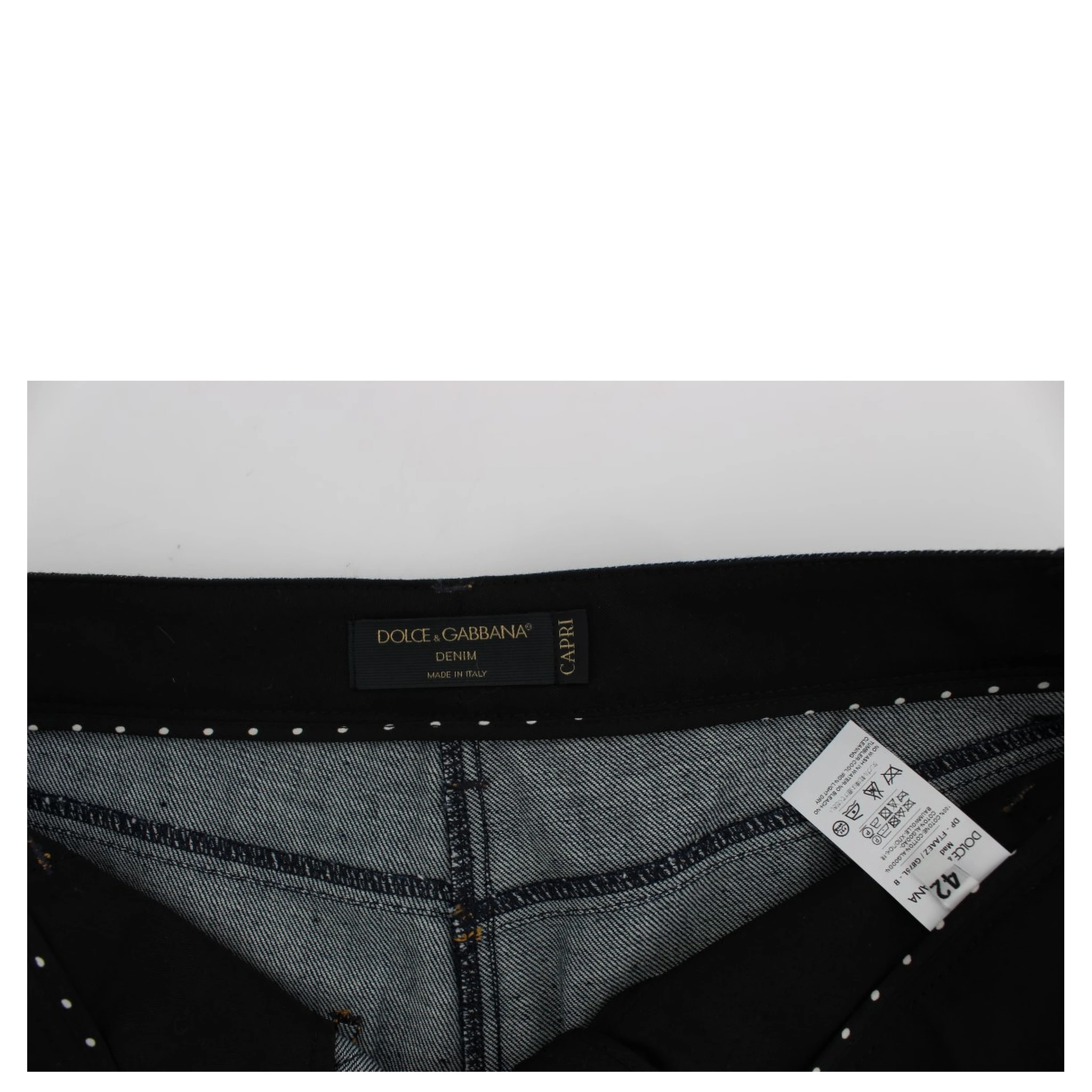 Blue Denim Cotton CAPRI Torero Jeans