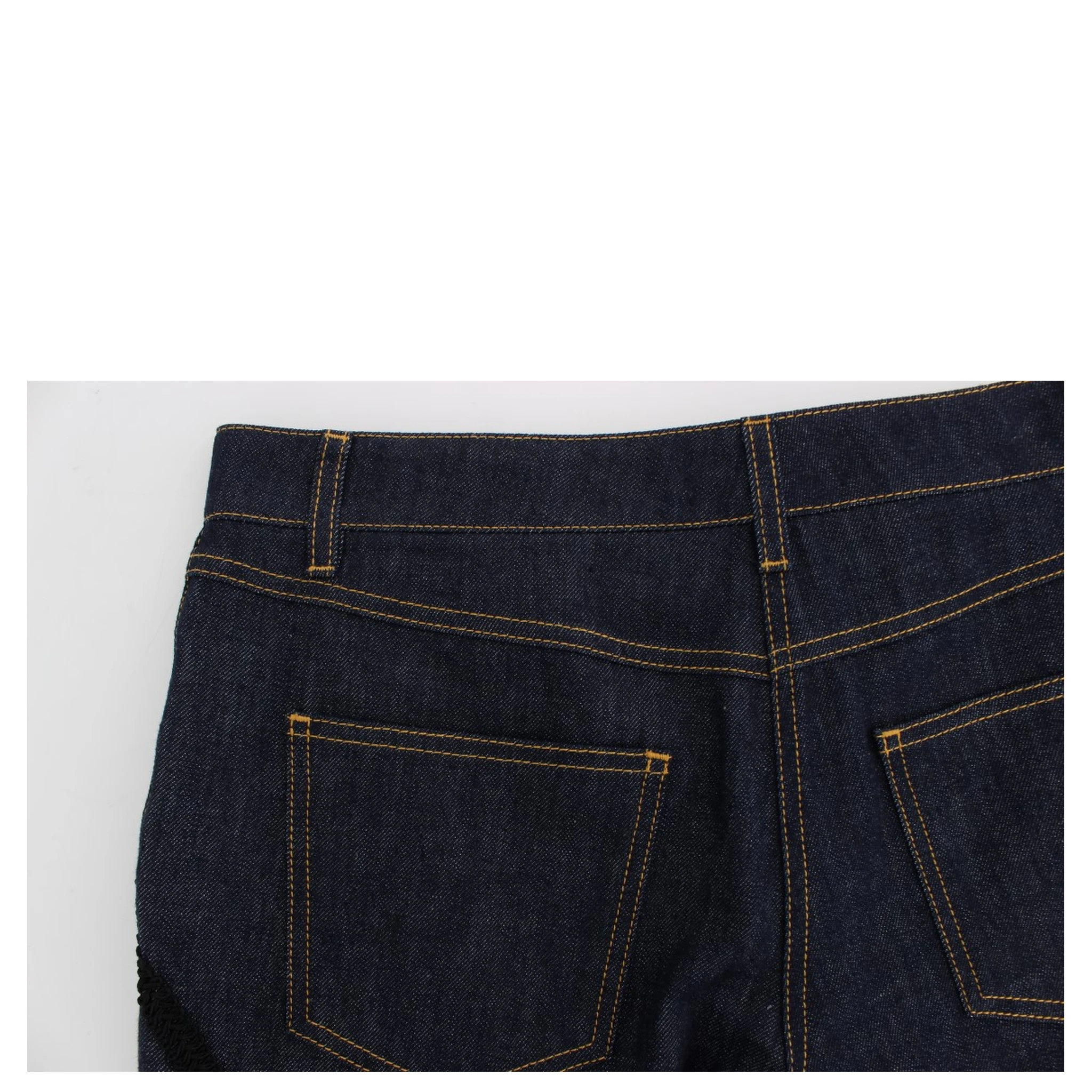Blue Denim Cotton CAPRI Torero Jeans