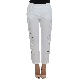 White Floral Cutout Dress Sicily Pants