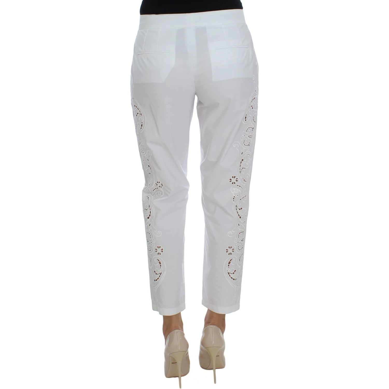 White Floral Cutout Dress Sicily Pants