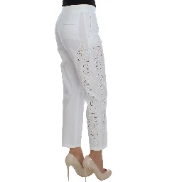 White Floral Cutout Dress Sicily Pants