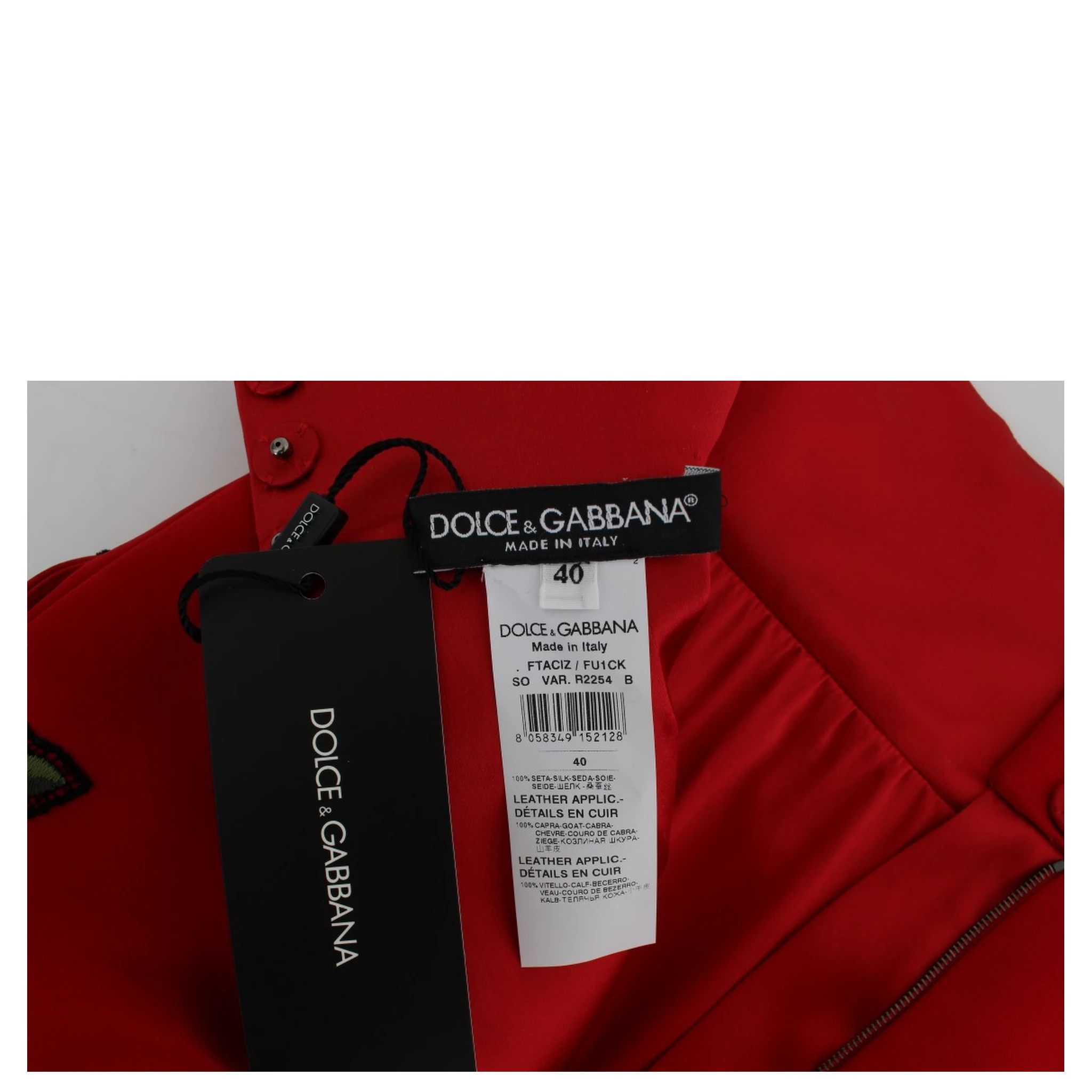 Red Silk Crystal Roses Shorts