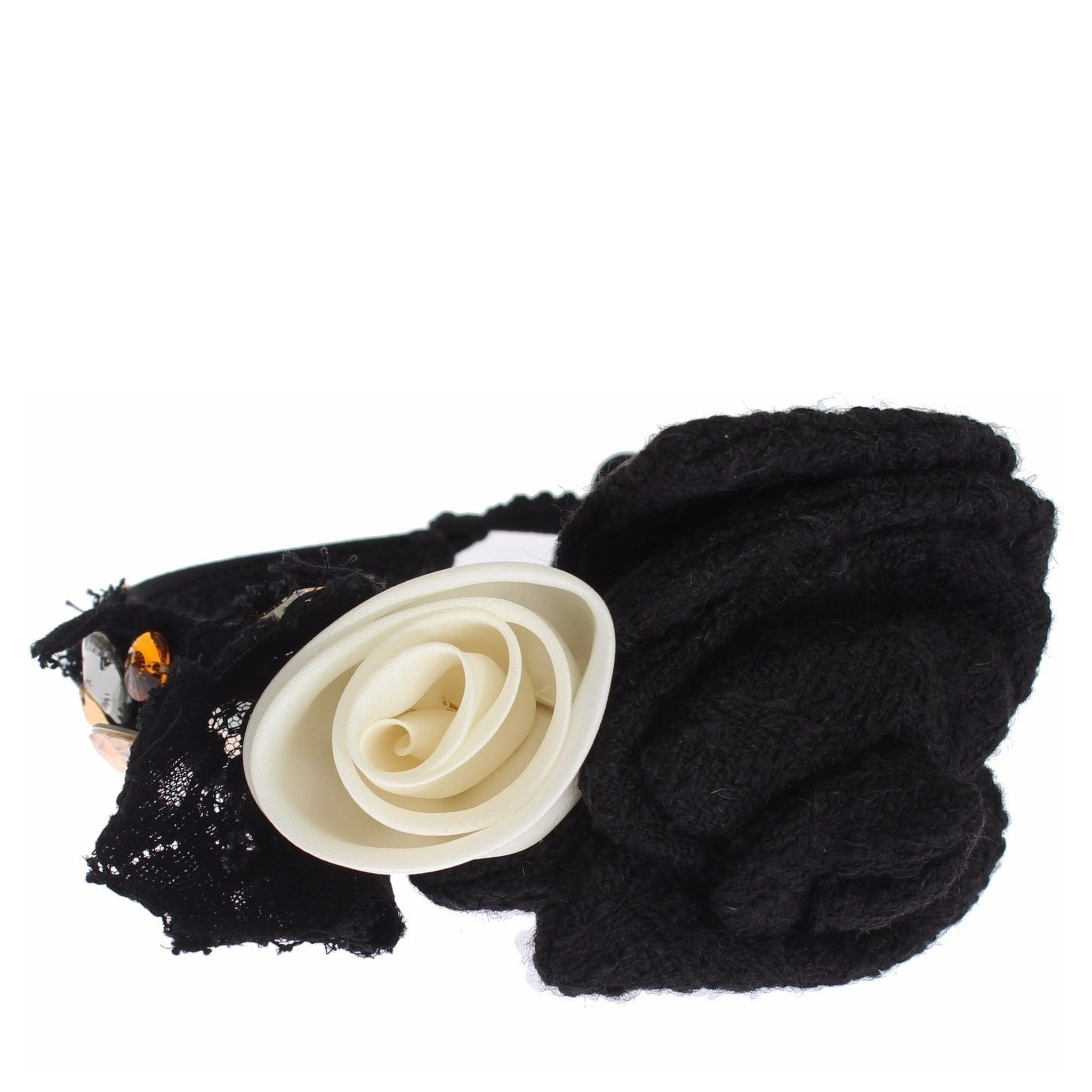 Diadem Headband Tiara White Rose Crystal Hair Gold