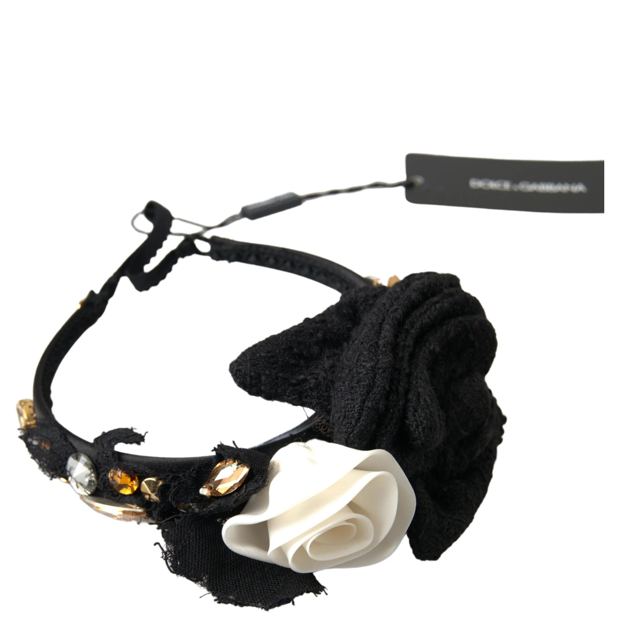 Diadem Headband Tiara White Rose Crystal Hair Gold