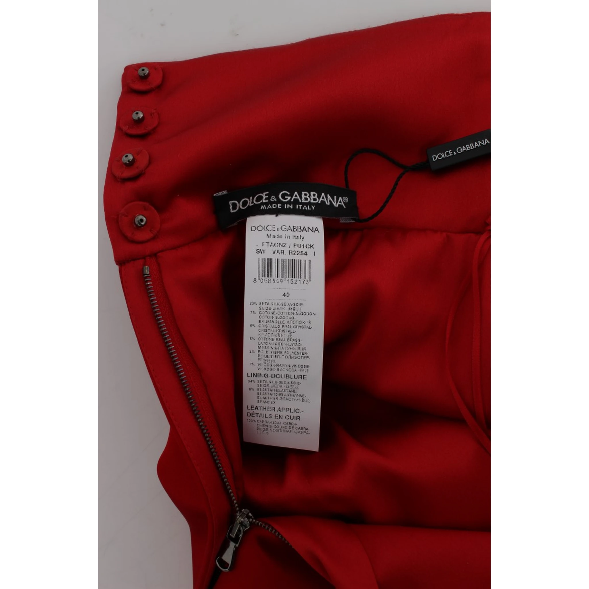 Red Silk Crystal Roses Shorts