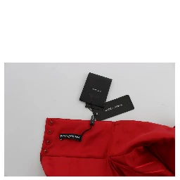 Red Silk Crystal Roses Shorts