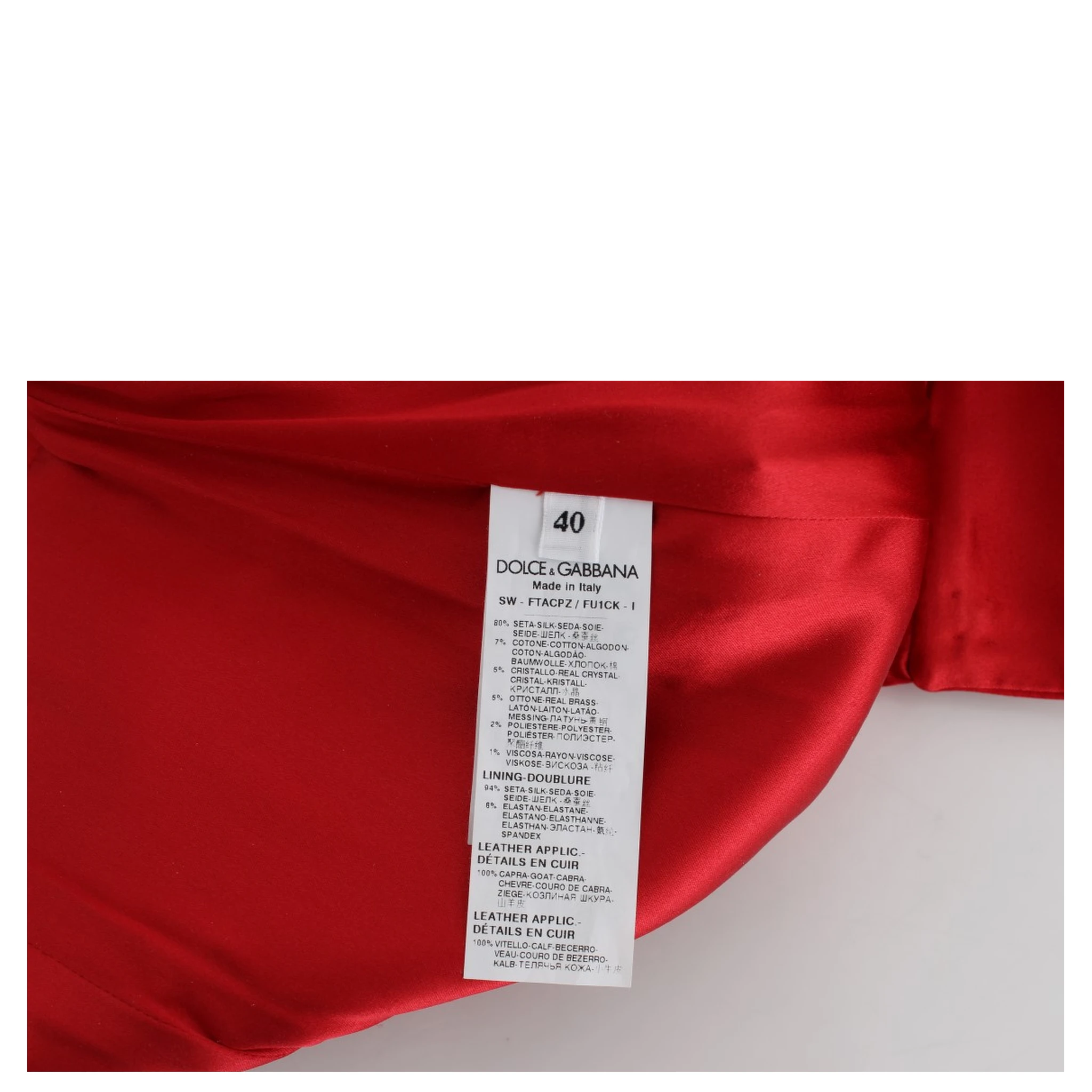 Red Silk Crystal Roses Shorts