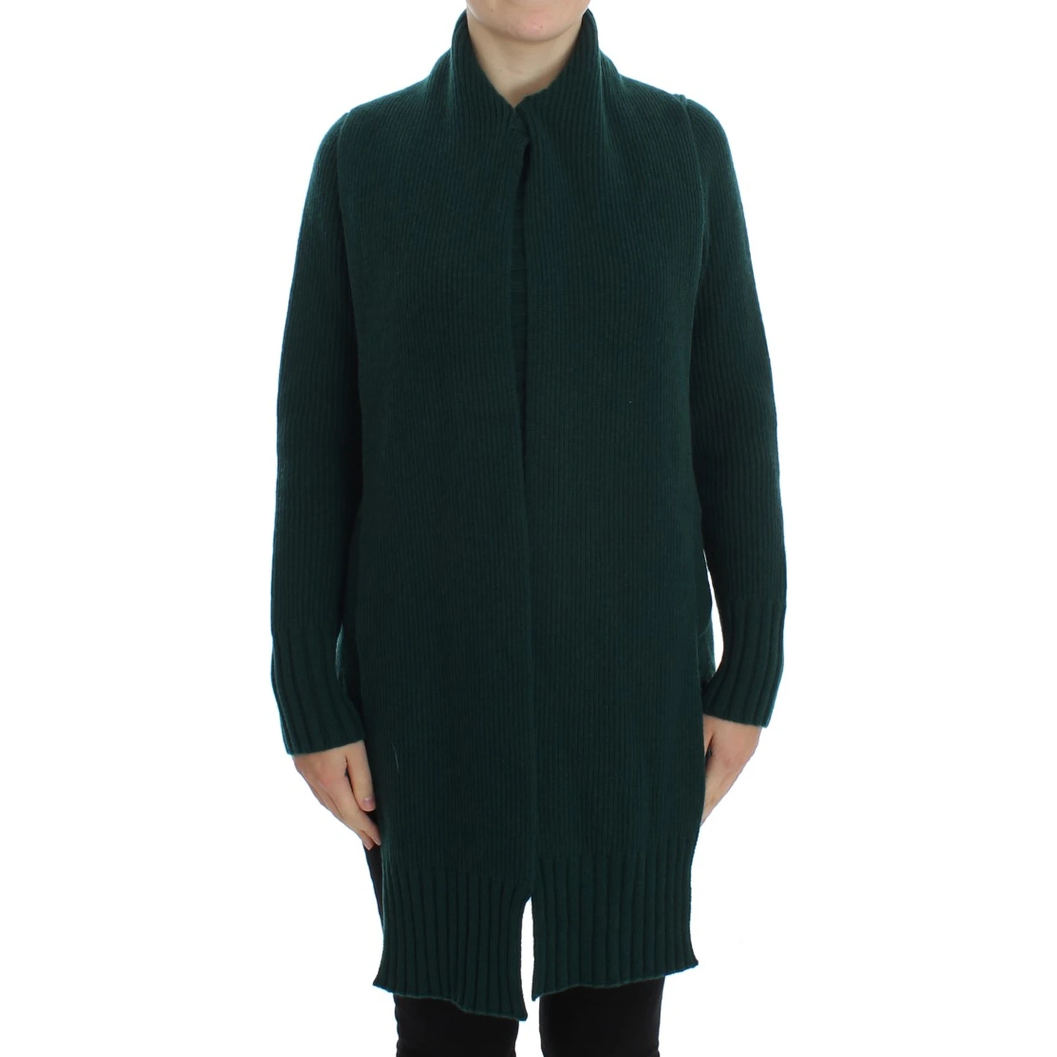 Green Knitted Cashmere Cardigan