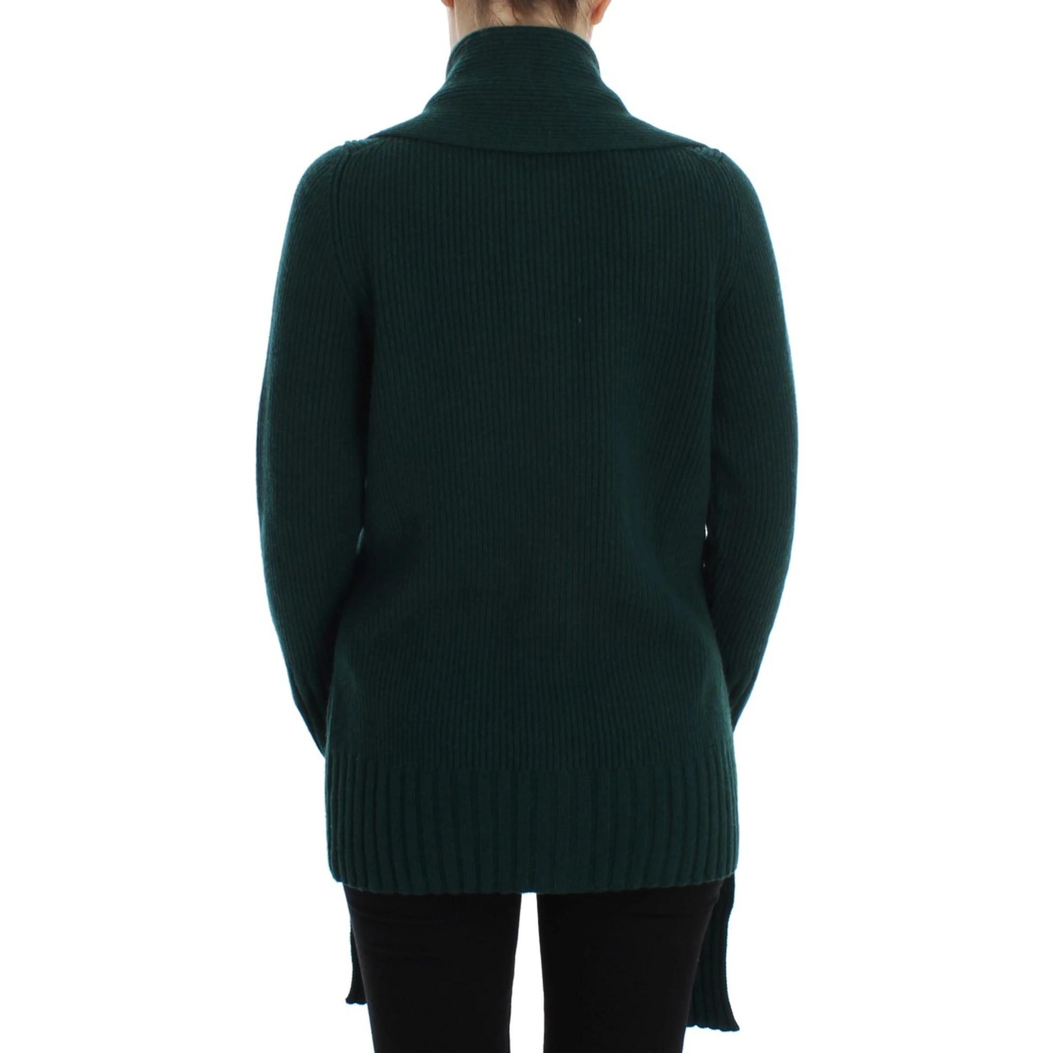 Green Knitted Cashmere Cardigan