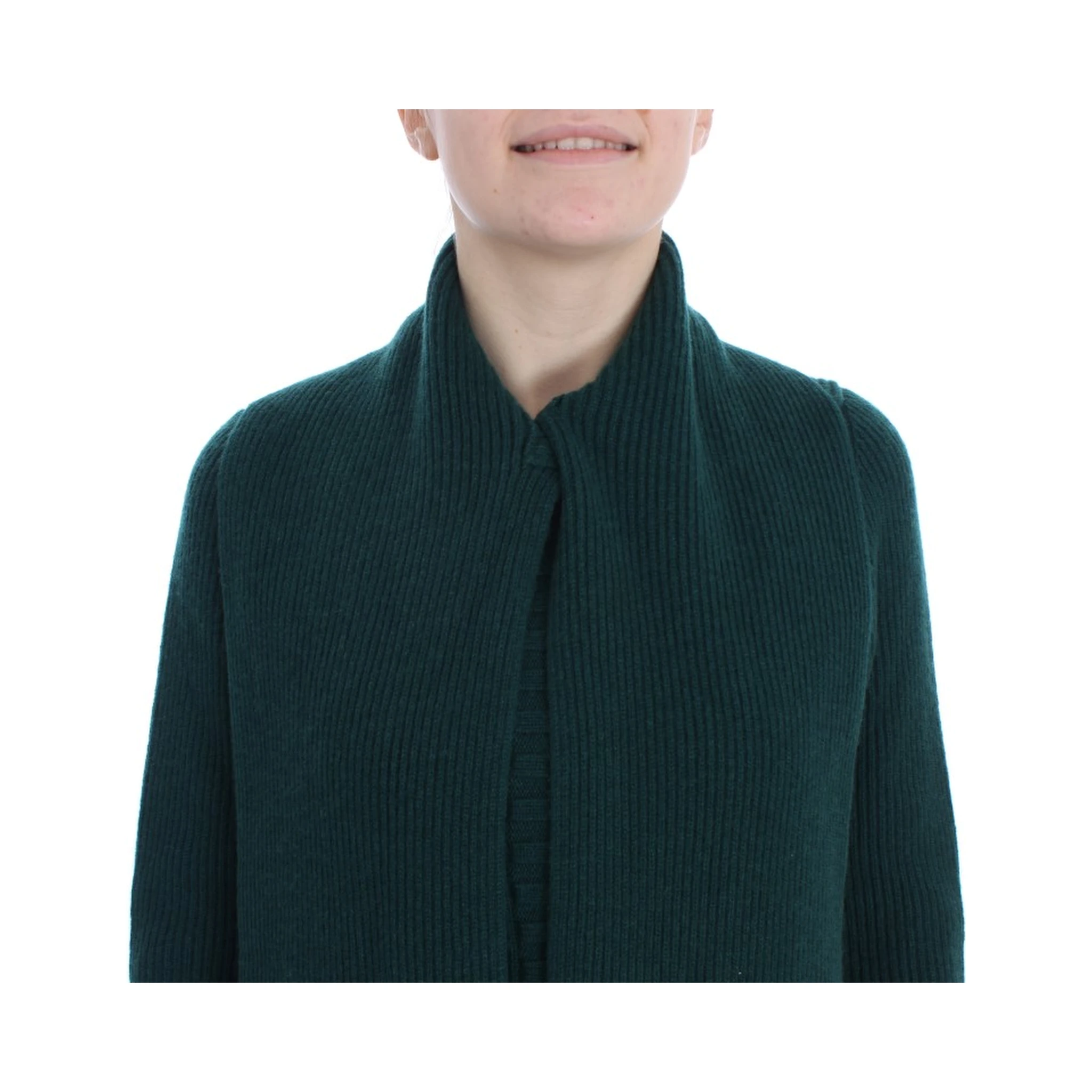 Green Knitted Cashmere Cardigan