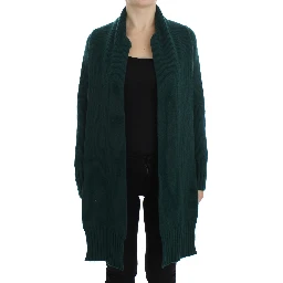Green Knitted Cashmere Cardigan