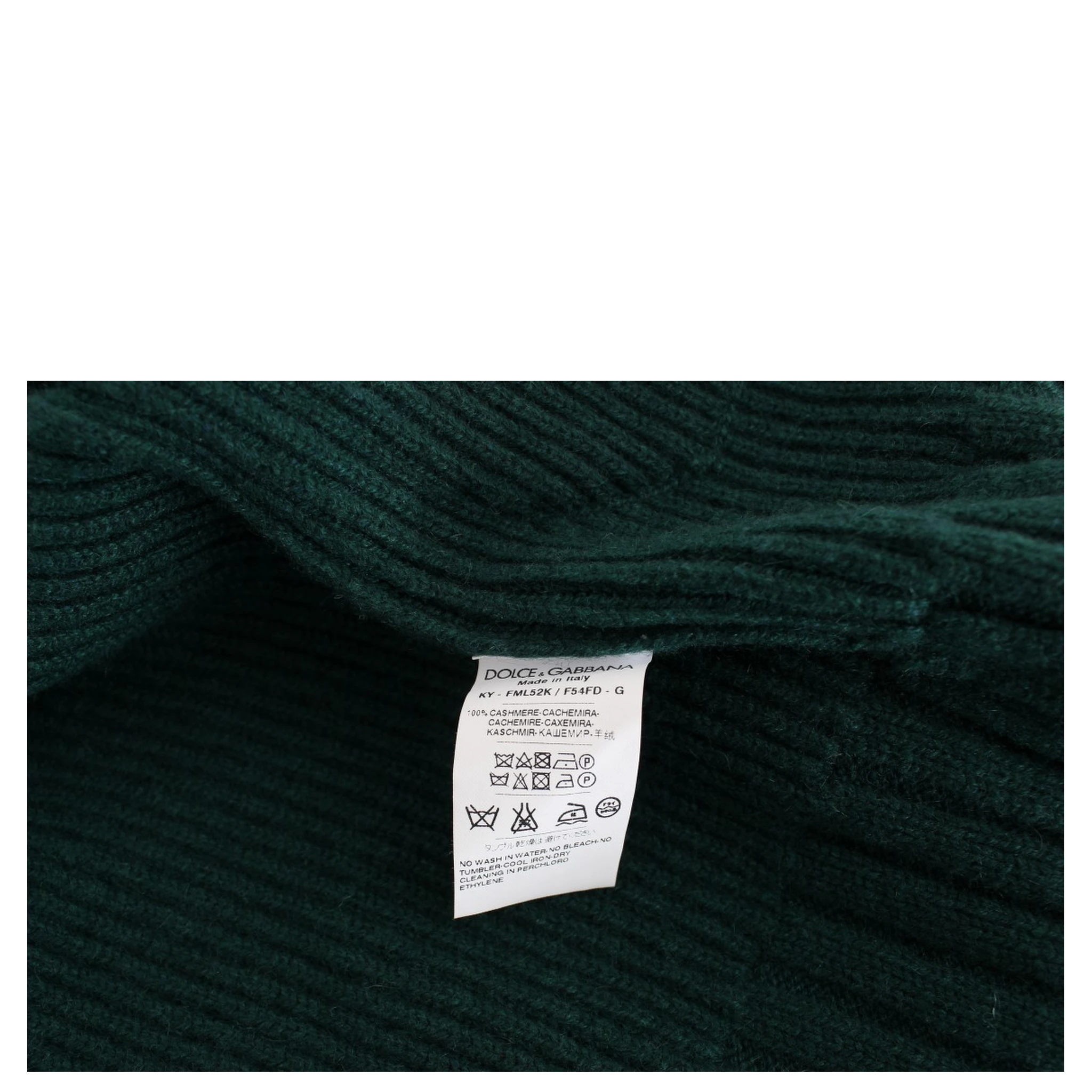 Green Knitted Cashmere Cardigan