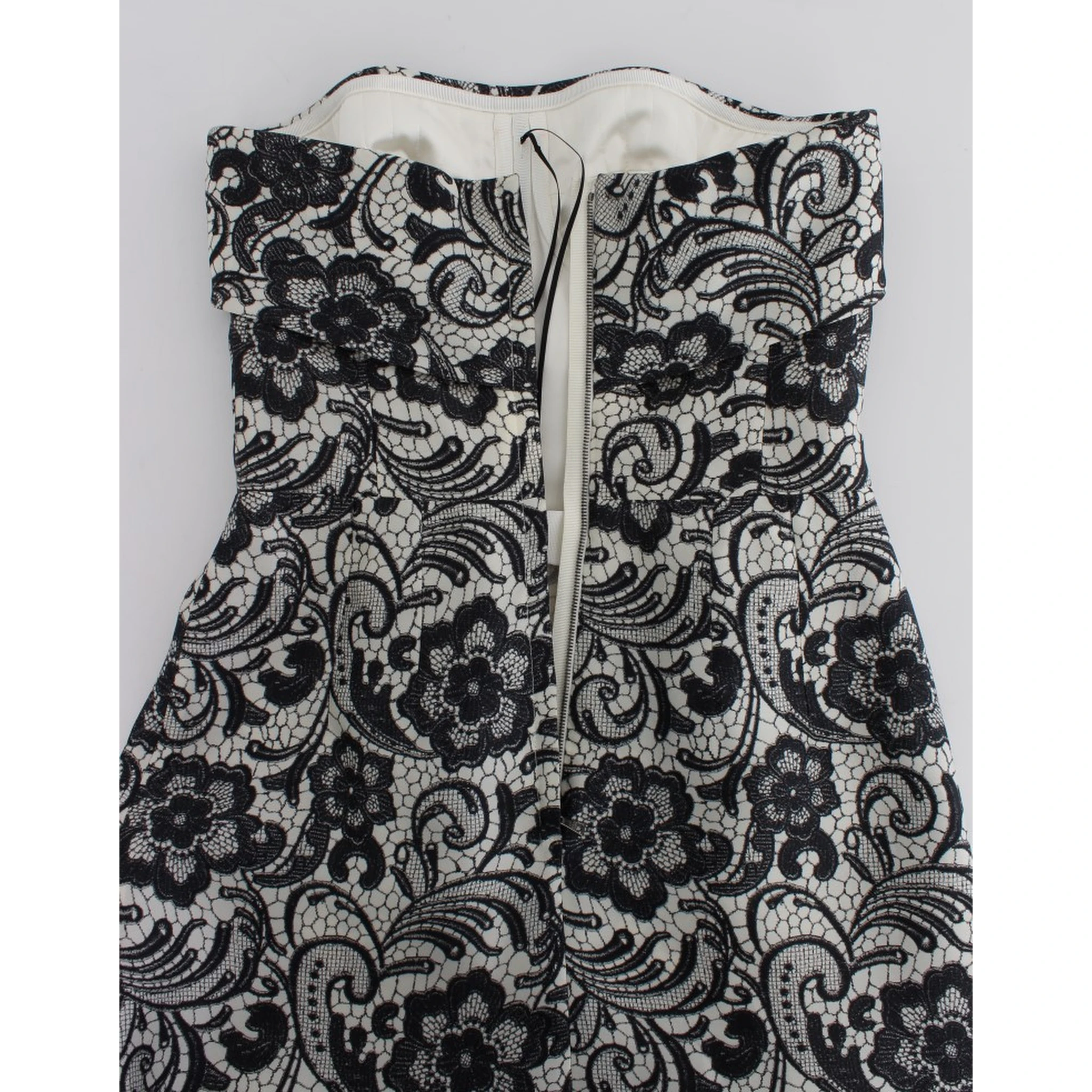 White Floral Lace Silk Corset Maxi Dress