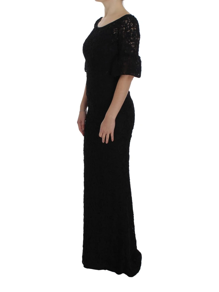 Black Floral Lace Long Bodycon Maxi Dress alternative