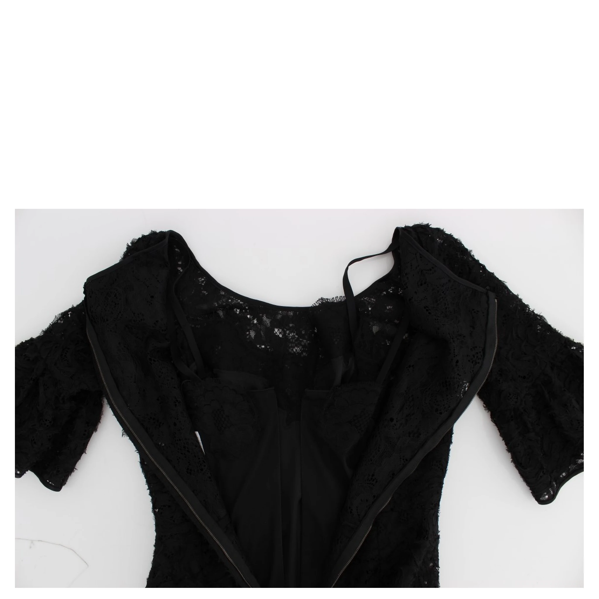 Black Floral Lace Long Bodycon Maxi Dress