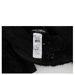 Black Floral Lace Long Bodycon Maxi Dress