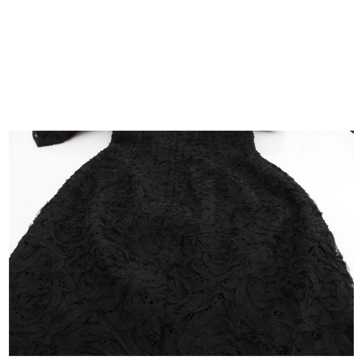 Black Floral Lace Long Bodycon Maxi Dress