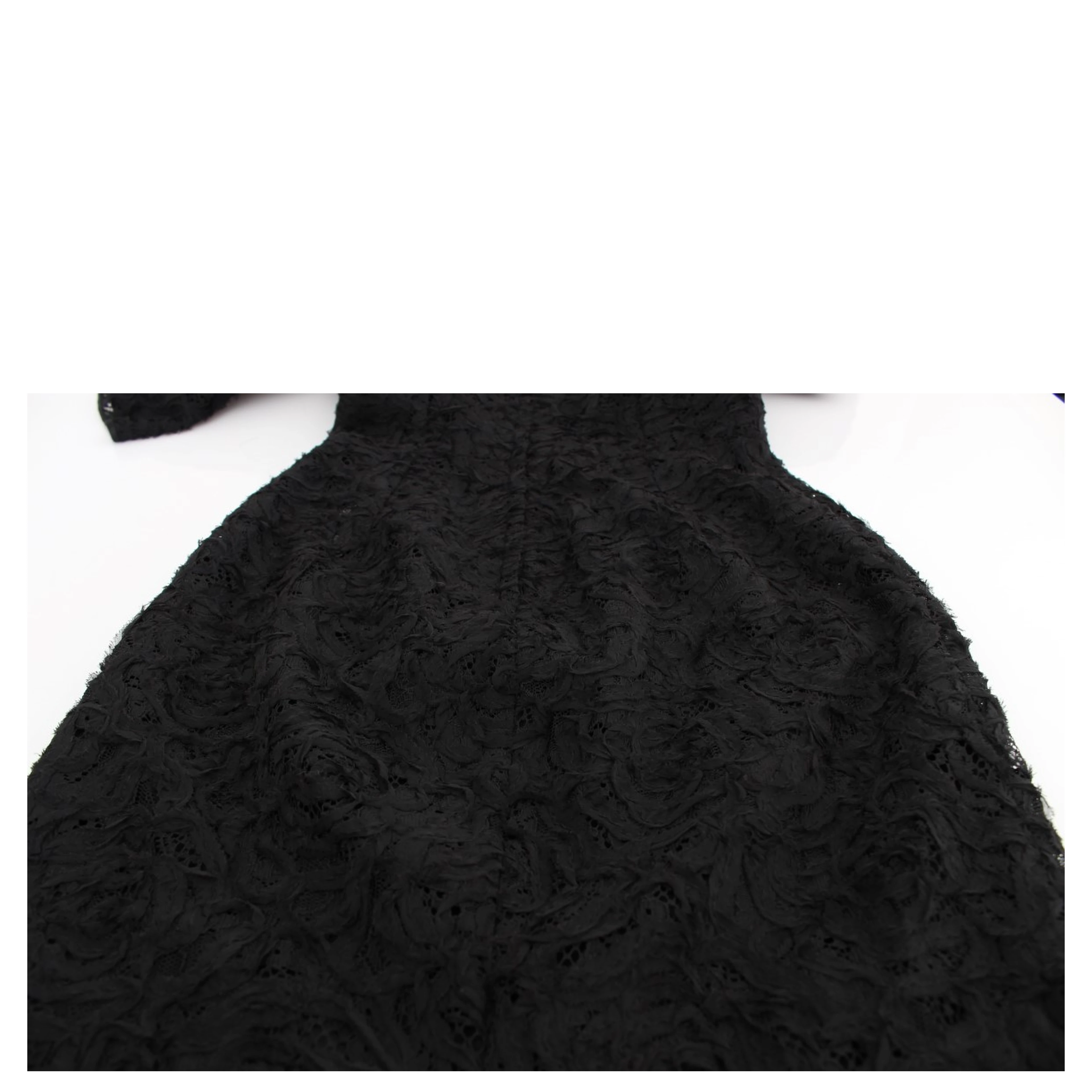 Black Floral Lace Long Bodycon Maxi Dress