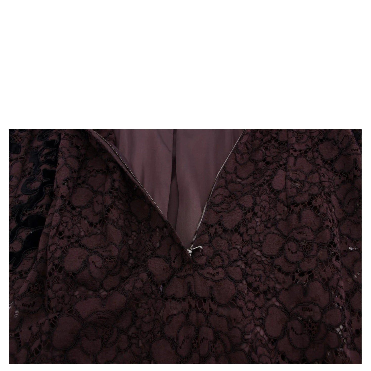 Purple Floral Lace Ricamo Maxi Dress