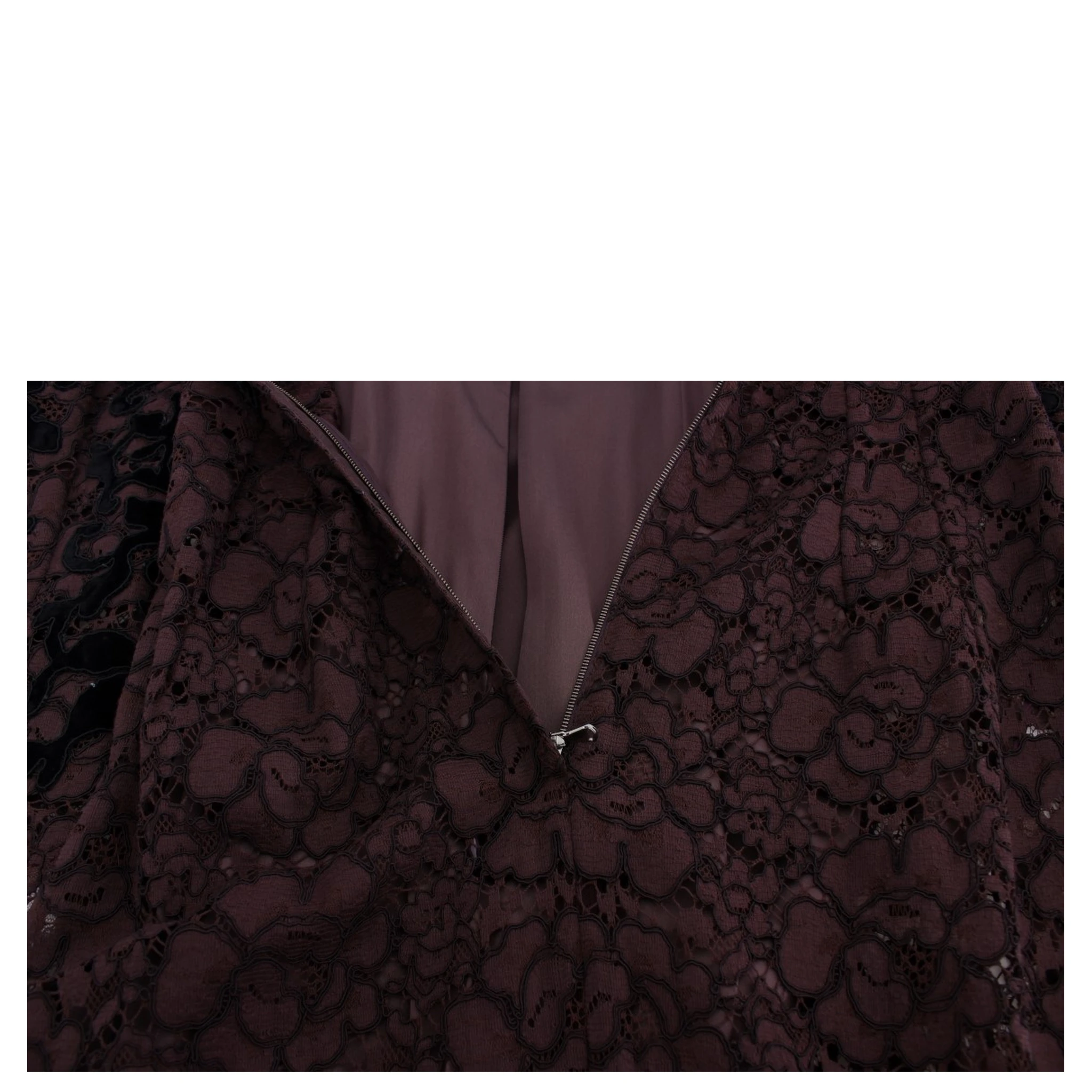 Purple Floral Lace Ricamo Maxi Dress