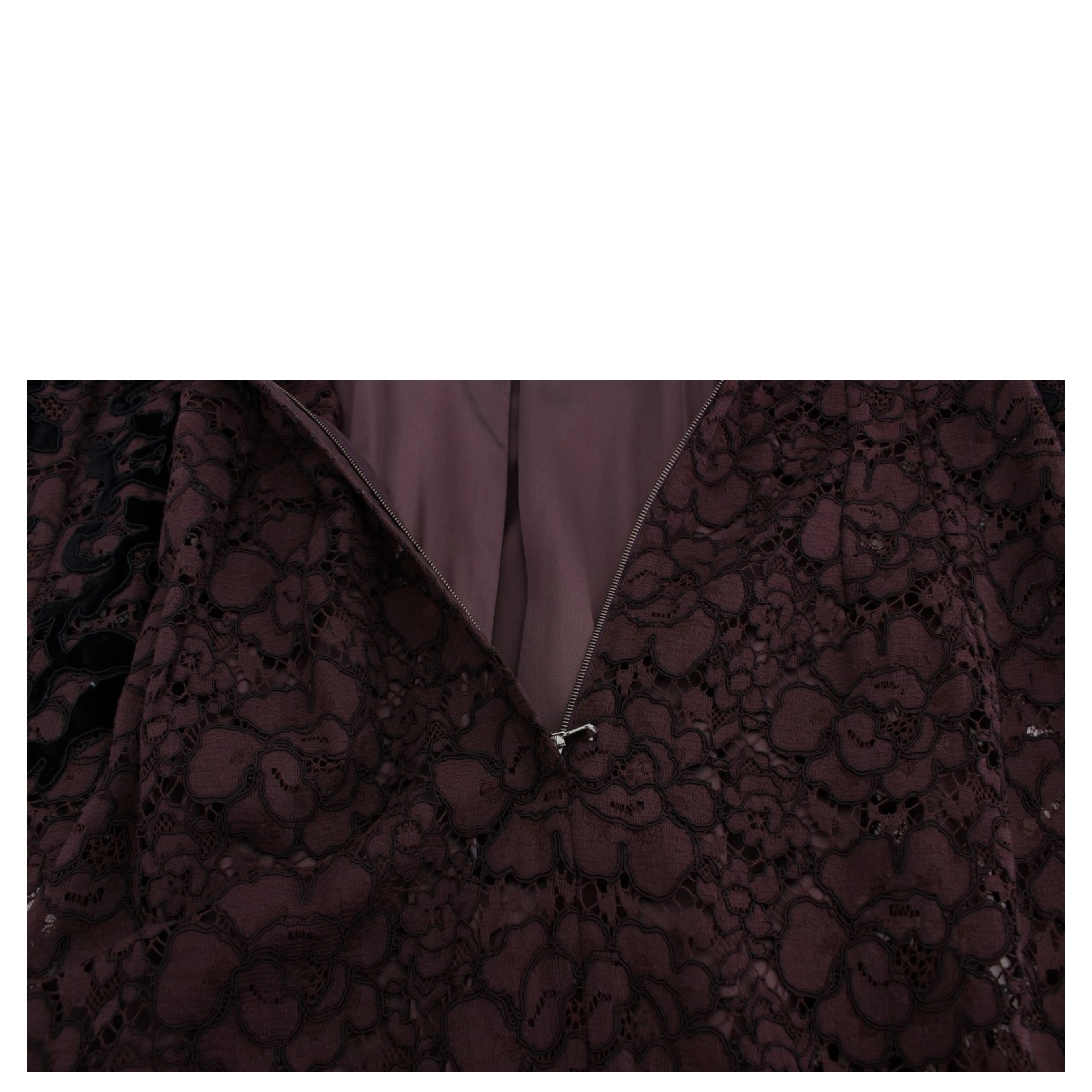 Purple Floral Lace Ricamo Maxi Dress