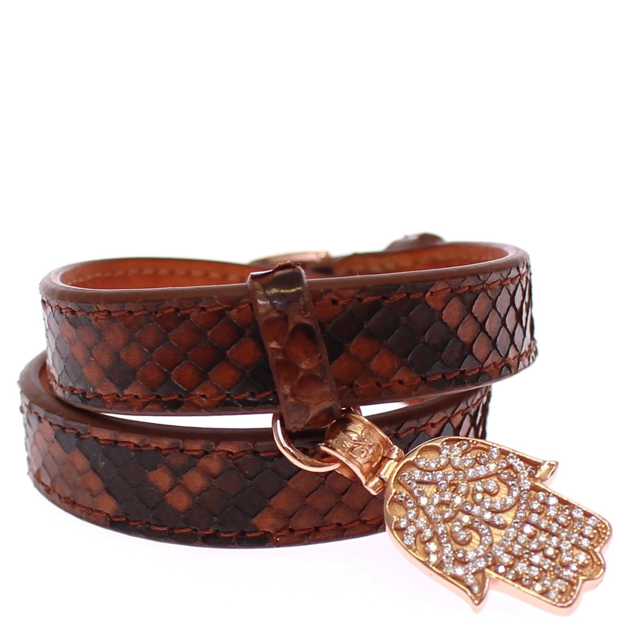 CZ Hamsa Eye 18K Gold 925 Silver Bracelet