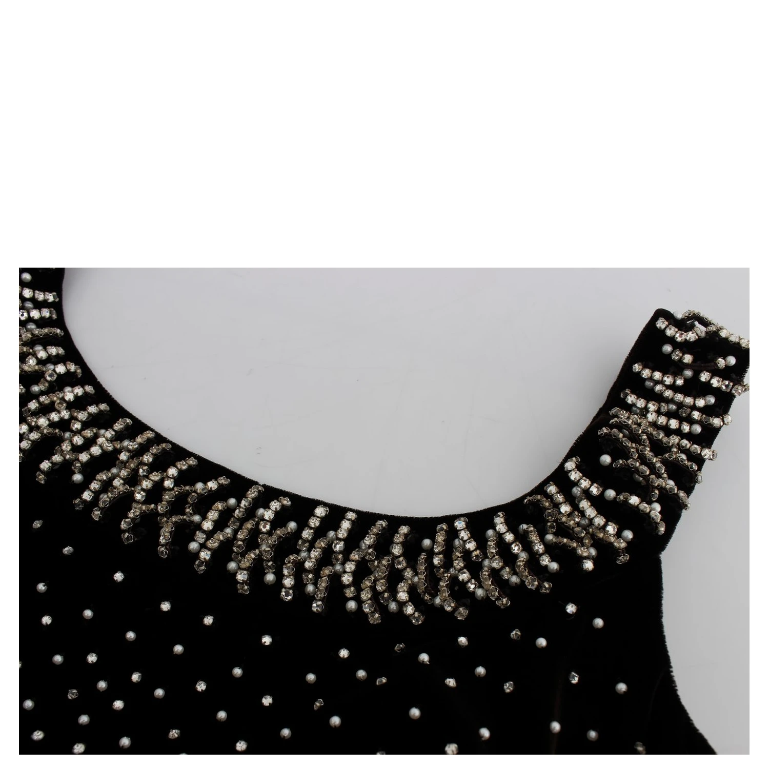 Brown Velvet Crystal Sheath Gown Dress