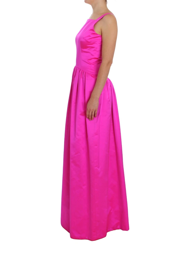 Pink Silk Long Sheath Ball Gown Dress alternative