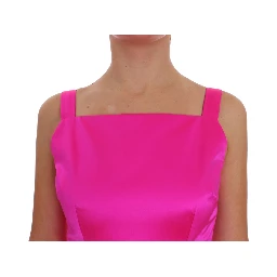 Pink Silk Long Sheath Ball Gown Dress