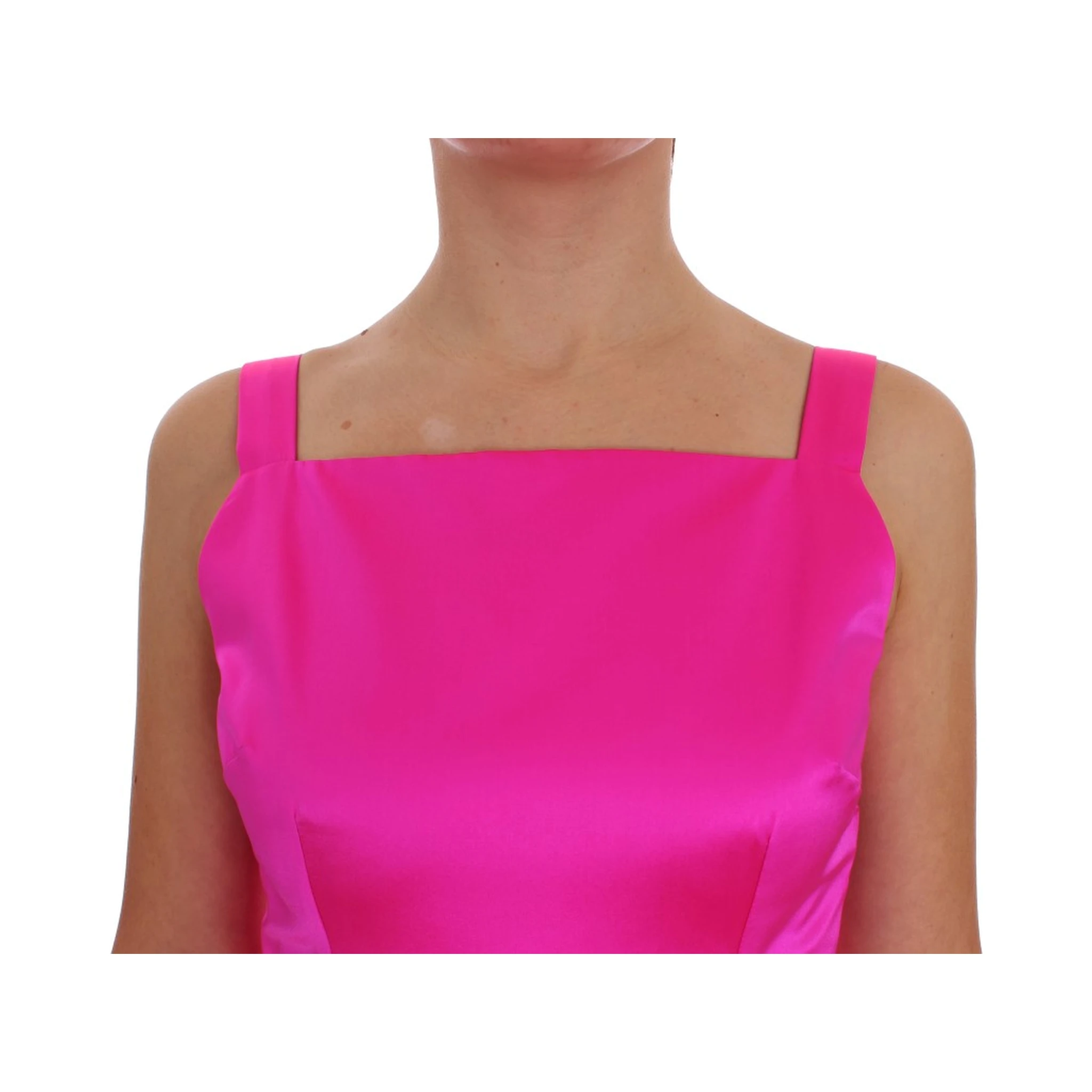 Pink Silk Long Sheath Ball Gown Dress