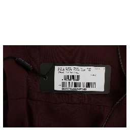 Bordeaux Stretch Full Length Sheath Dress