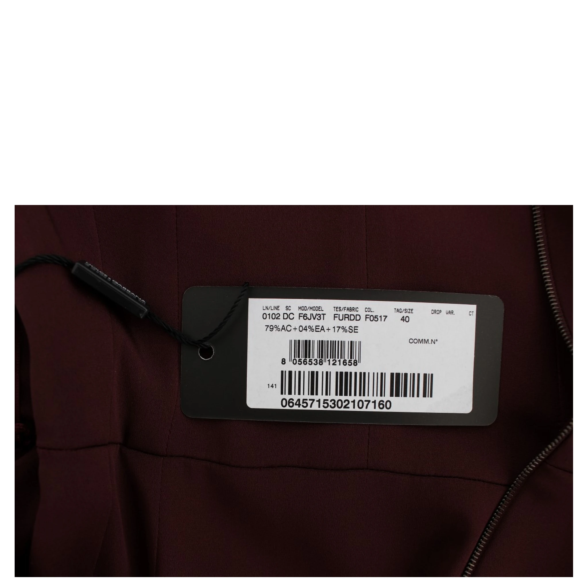 Bordeaux Stretch Full Length Sheath Dress