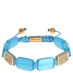 CZ Opal 18K Gold 925 Bracelet