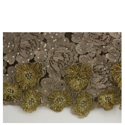 GOLD Long Lace Maxi Crystal Dress