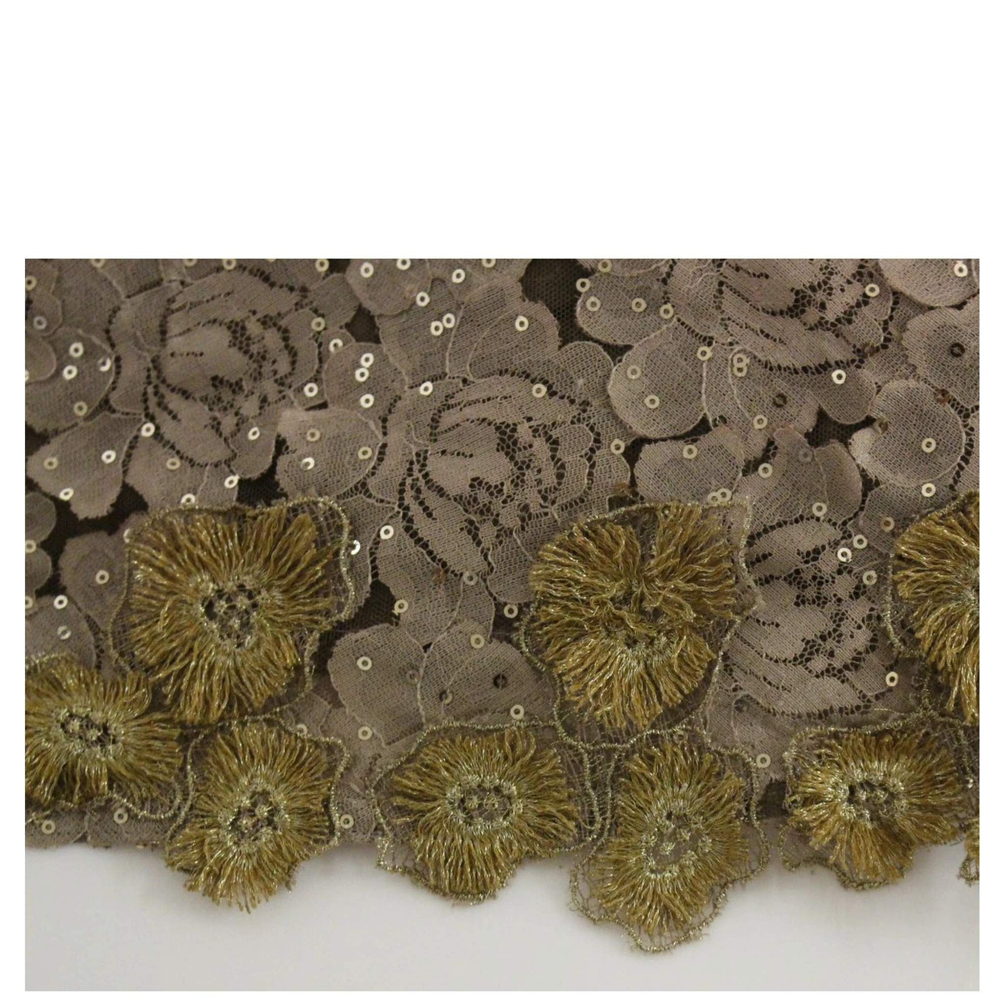 GOLD Long Lace Maxi Crystal Dress