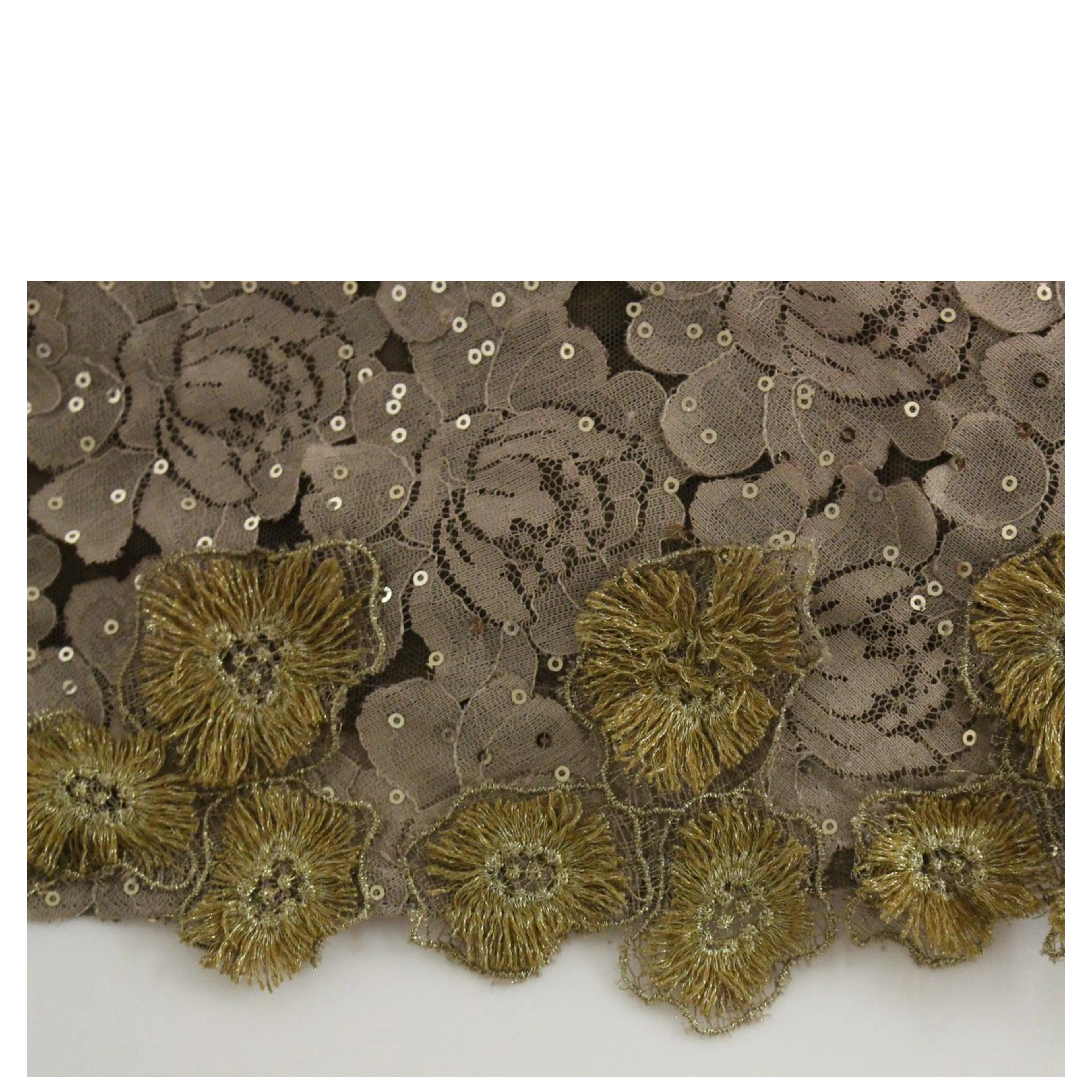 GOLD Long Lace Maxi Crystal Dress