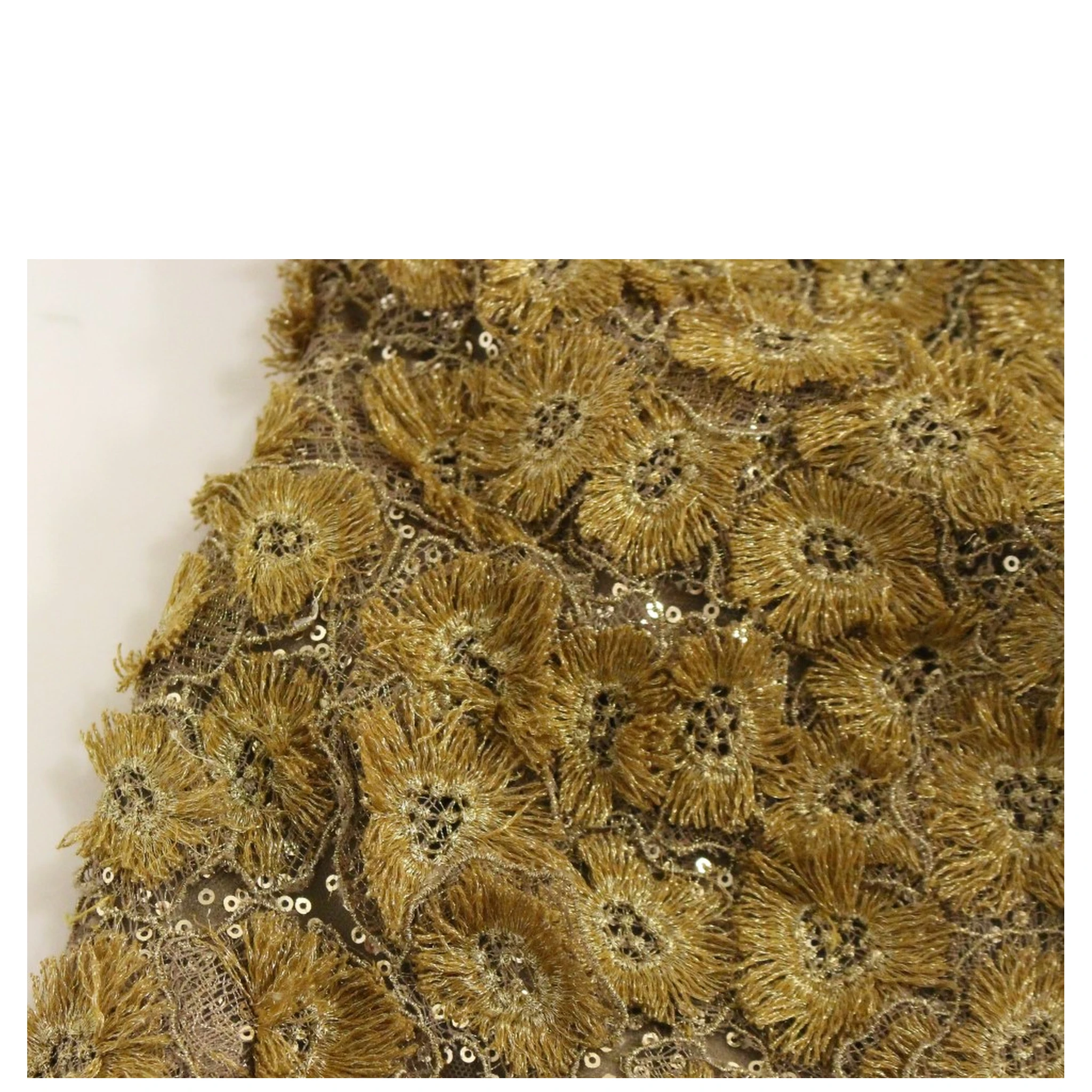 GOLD Long Lace Maxi Crystal Dress