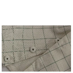 White Cotton Checkered Shirt Top