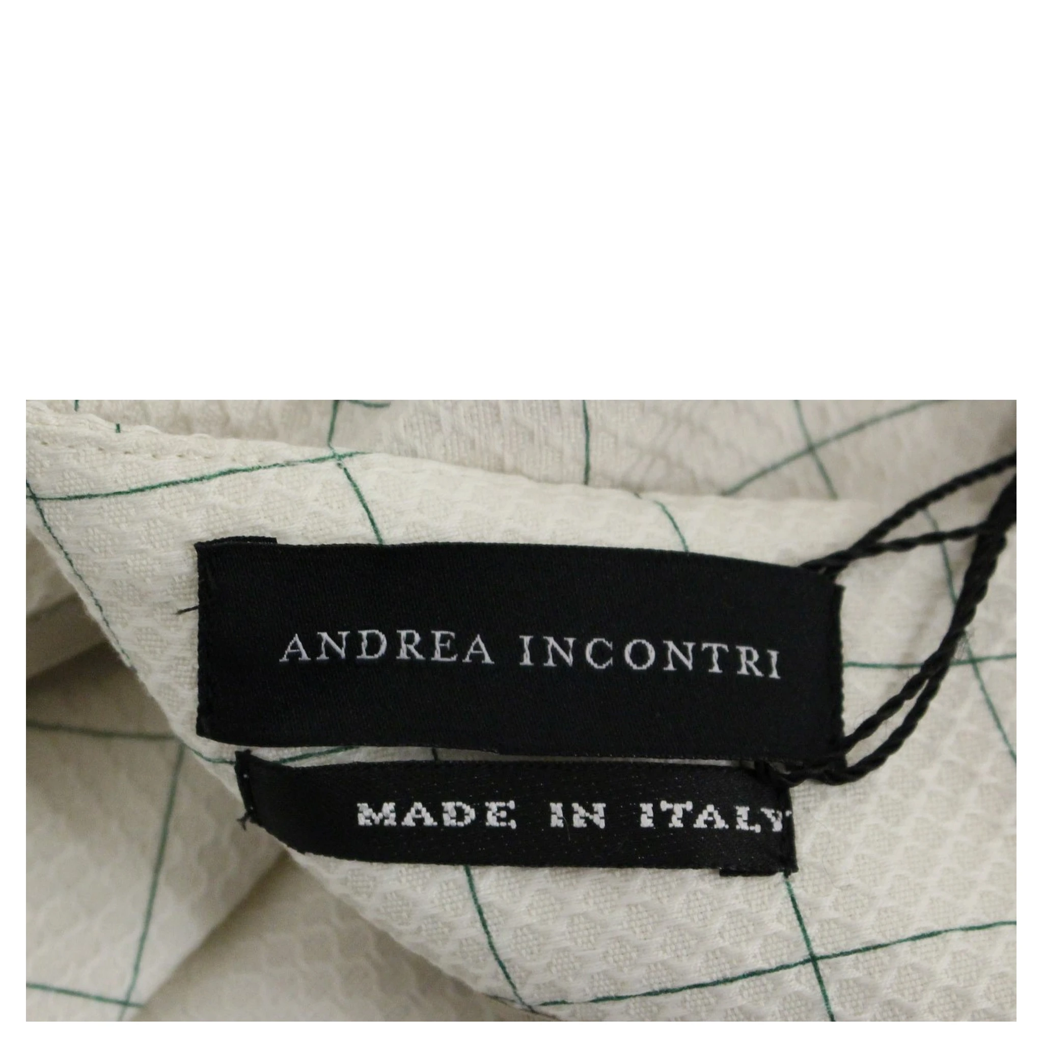 White Cotton Checkered Pencil Skirt