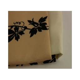 Beige Floral Print Silk Mini Skirt