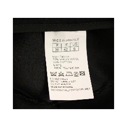 Black Metal Buttons Cotto Wool Skirt