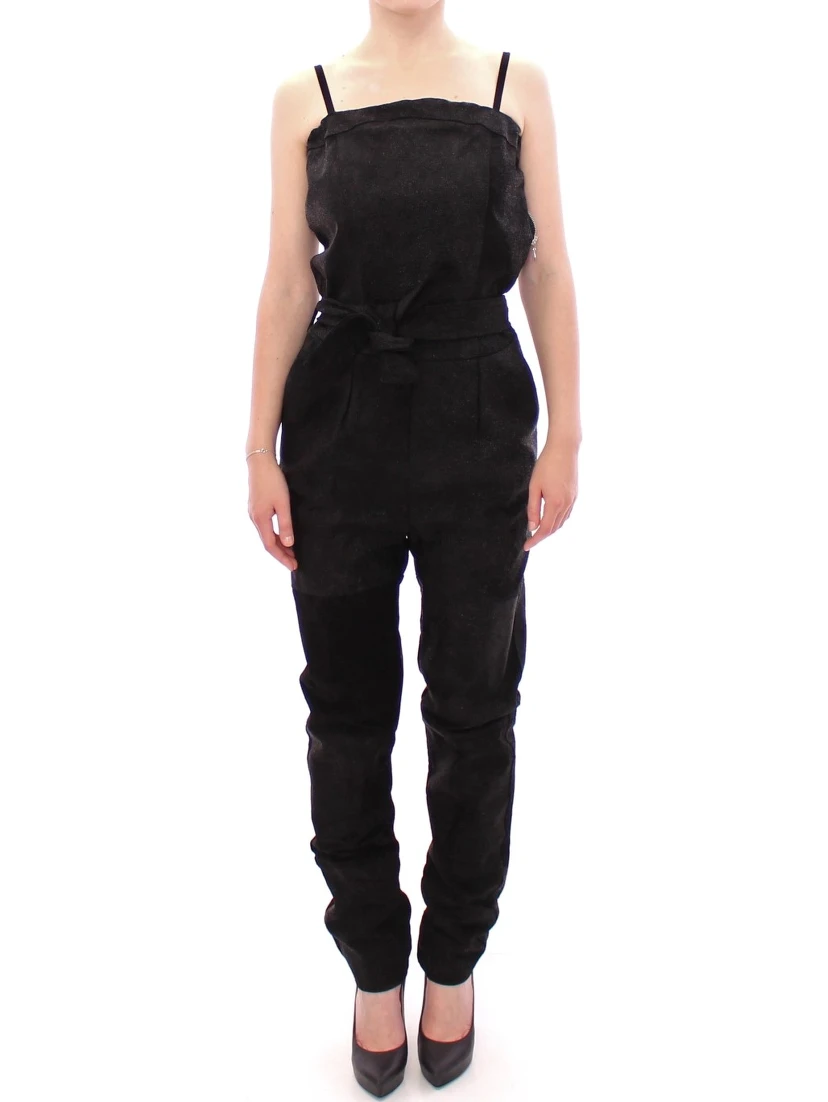 Black Leather Jumpsuit