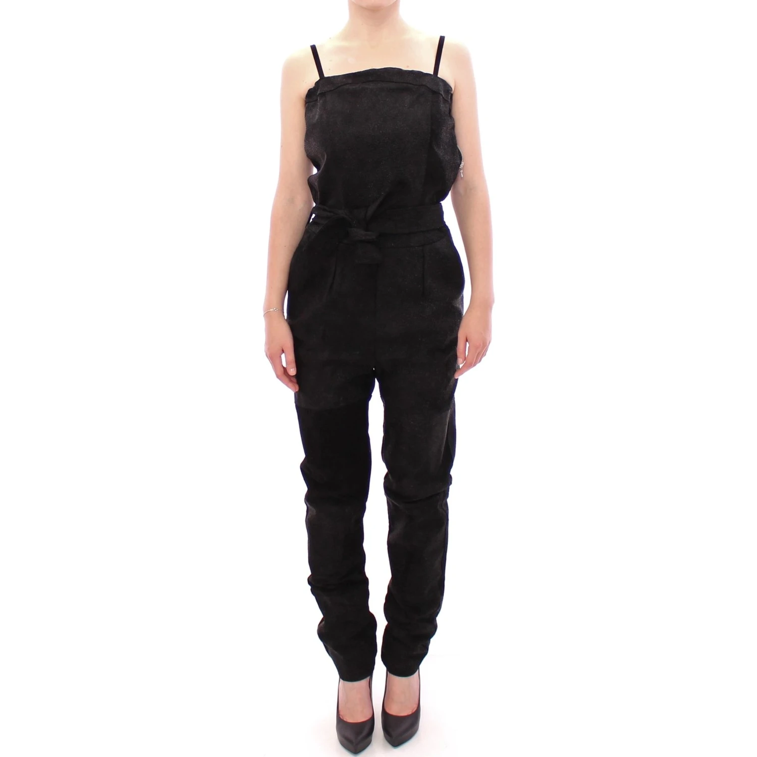 Black Leather Jumpsuit