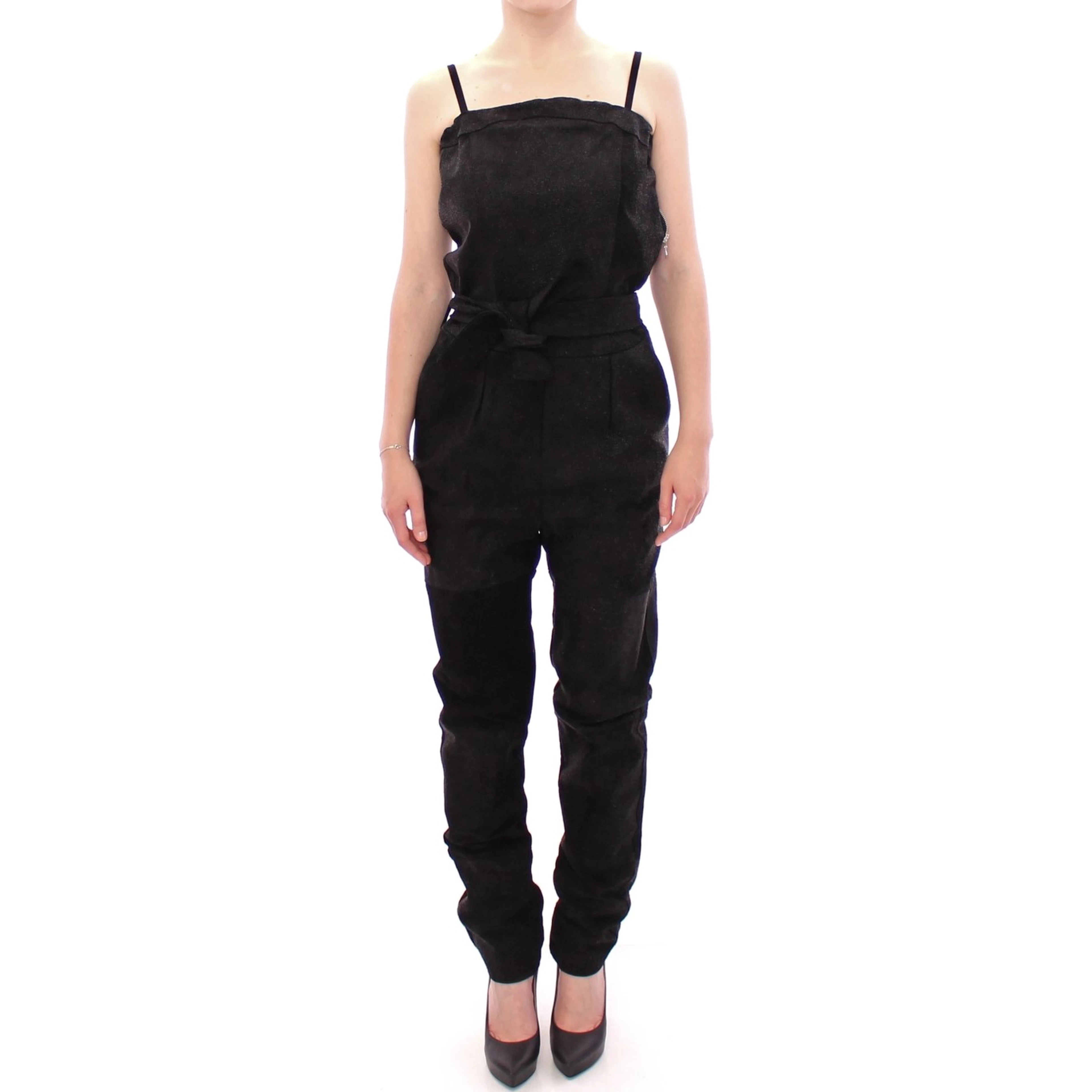 Black Leather Jumpsuit