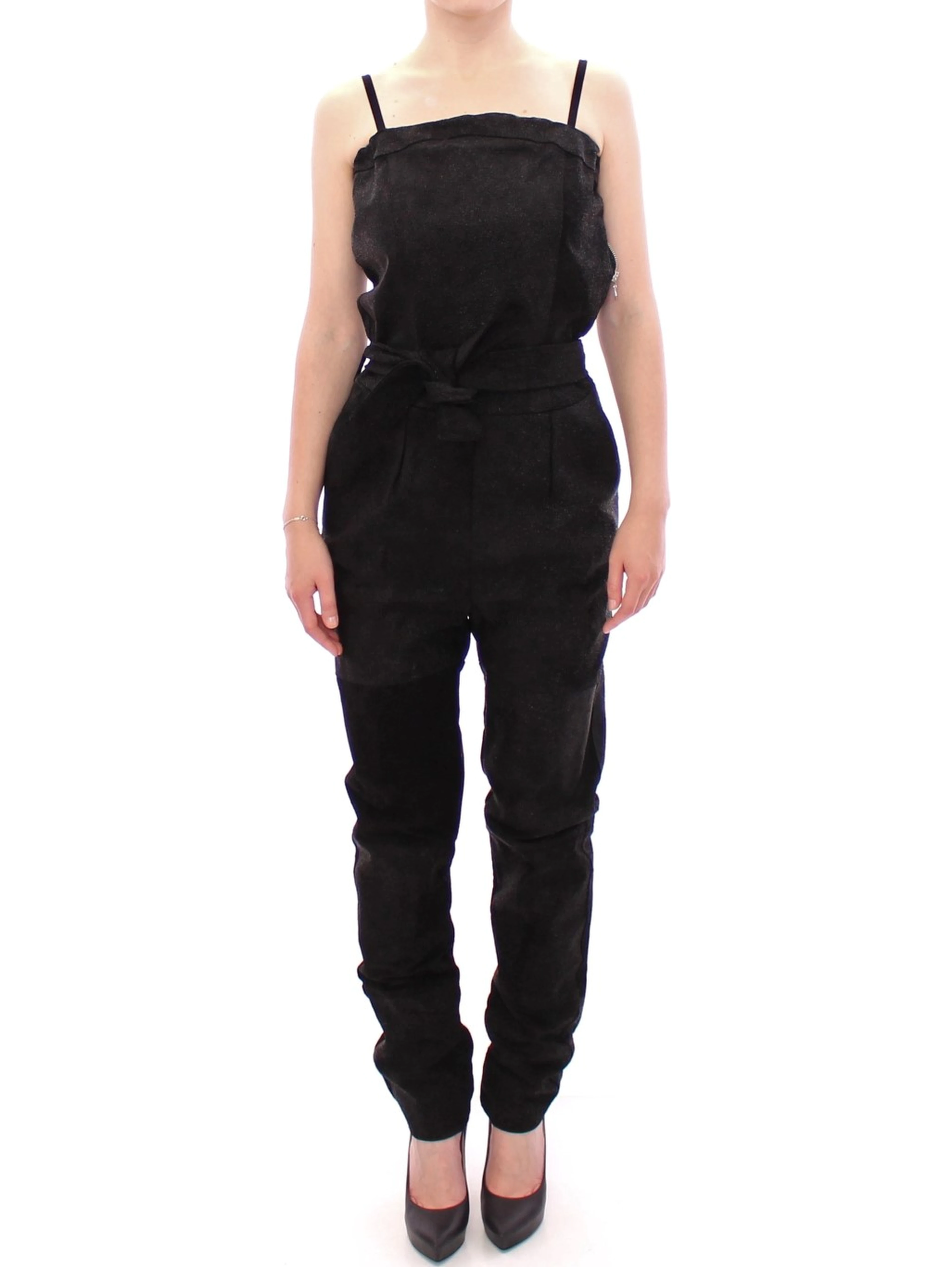 Black Leather Jumpsuit