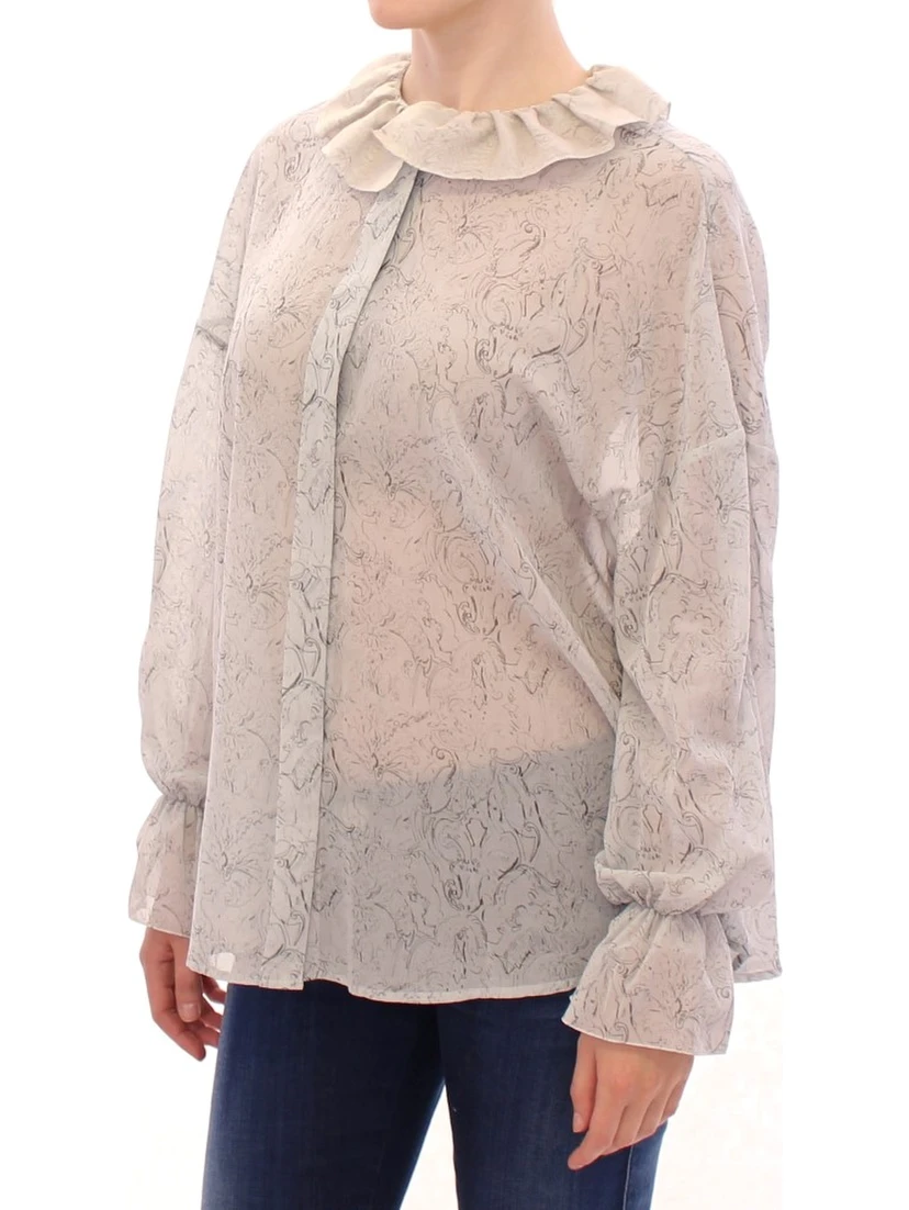 Blue Cotton Blouse Tunic