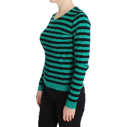 Green Black Silk Cashmere Sweater