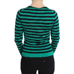 Green Black Silk Cashmere Sweater