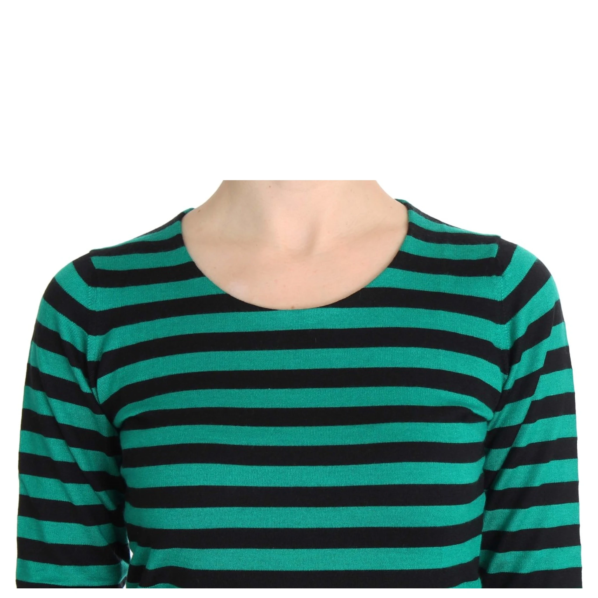 Green Black Silk Cashmere Sweater