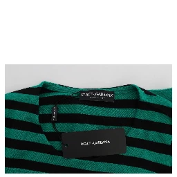 Green Black Silk Cashmere Sweater